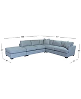 Nightford 143" 4-Pc. Fabric L Sectional, Created for Macy's