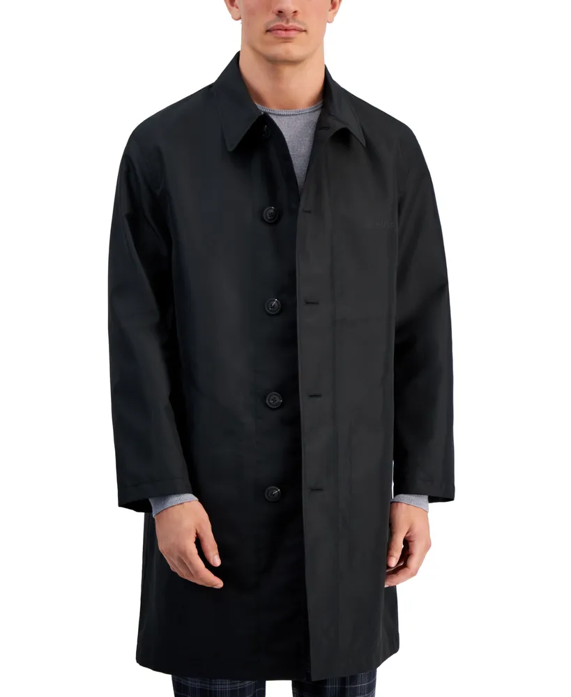 Hugo by Boss Men's Relaxed-Fit Black Coat