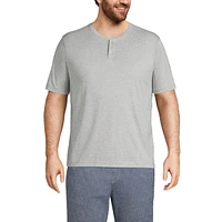 Lands' End Big & Tall Short Sleeve Super-t Henley