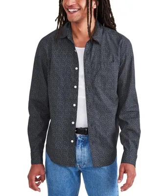Dockers Men's Long-Sleeve Regular-Fit Printed Casual Shirt