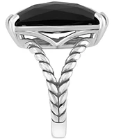 Effy Onyx Rope Statement Ring in Sterling Silver