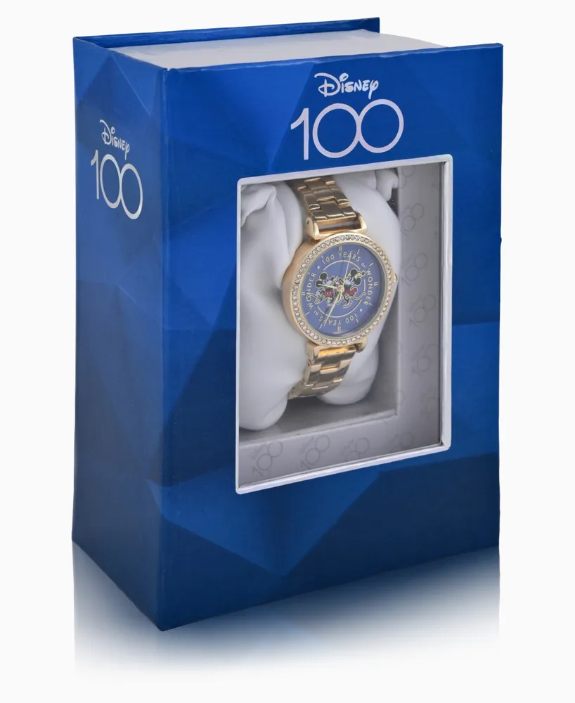 Accutime Unisex Disney 100th Anniversary Gold-Tone Alloy Watch 28mm