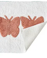 Jessica Simpson Butterfly Trio Cotton Bath Rug, 20" x 32"