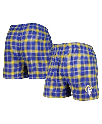 Men's Concepts Sport Royal, Gold Los Angeles Rams Ledger Flannel Boxers