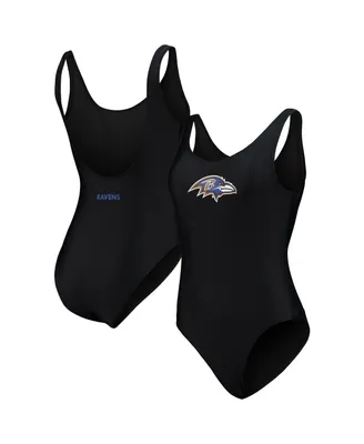Women's G-iii 4Her by Carl Banks Black Baltimore Ravens Making Waves One-Piece Swimsuit