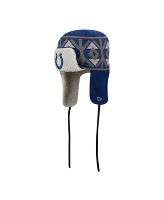 Men's New Era Royal Indianapolis Colts Knit Trapper Hat
