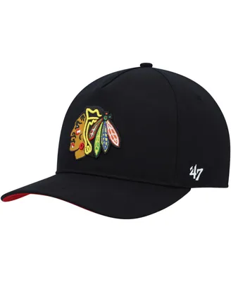 Men's '47 Brand Black Chicago Blackhawks Primary Hitch Snapback Hat