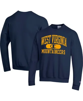 Men's Champion Navy West Virginia Mountaineers Arch Pill Sweatshirt