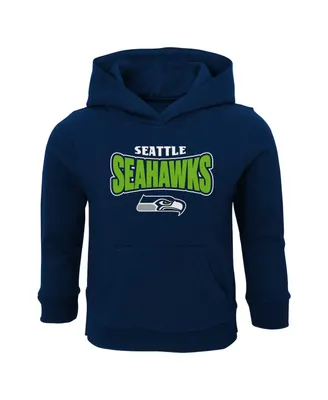 Toddler Boys and Girls College Navy Seattle Seahawks Draft Pick Pullover Hoodie