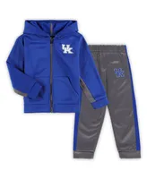 Toddler Boys and Girls Colosseum Royal, Gray Kentucky Wildcats Shark Full-Zip Hoodie Jacket Pants Set