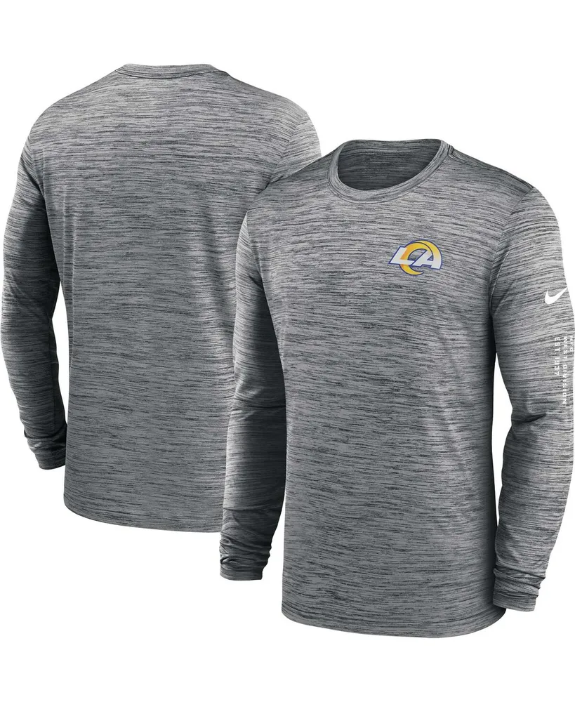 Men's Nike Anthracite Los Angeles Rams Velocity Long Sleeve T-shirt