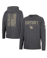 Men's Colosseum Charcoal Kentucky Wildcats Team Oht Military-Inspired Appreciation Hoodie Long Sleeve T-shirt