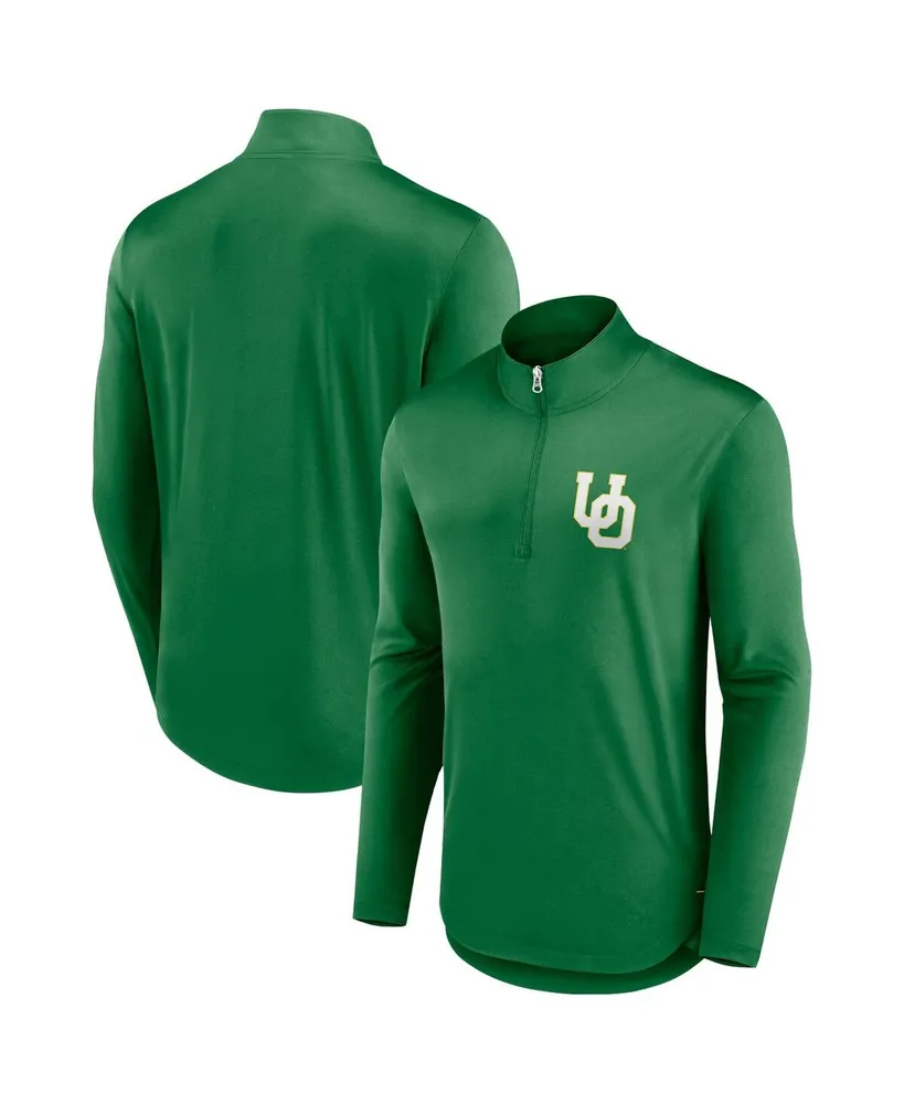 Men's Fanatics Green Oregon Ducks Tough Minded Quarter-Zip Top