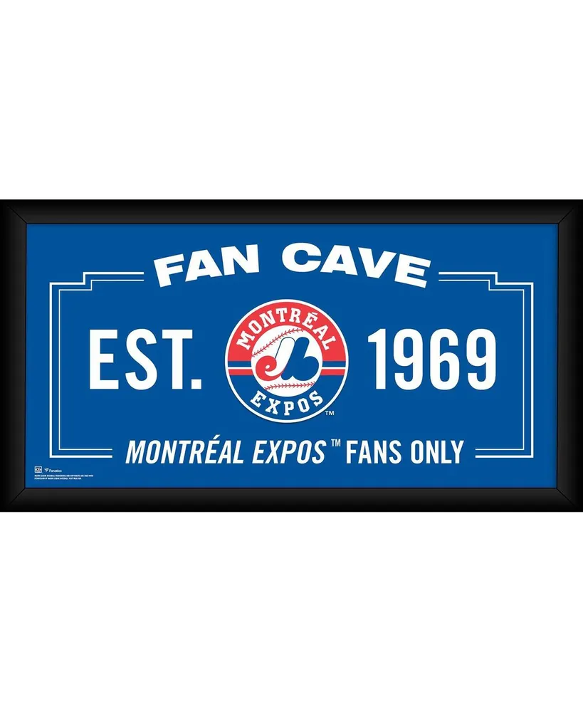 Montreal Expos Framed 11.25'' x 21.3'' x 1'' Fan Cave Collage