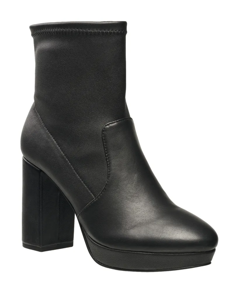 French Connection Women's Lane Platform Leather Booties