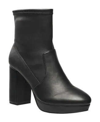 French Connection Women's Lane Platform Leather Booties