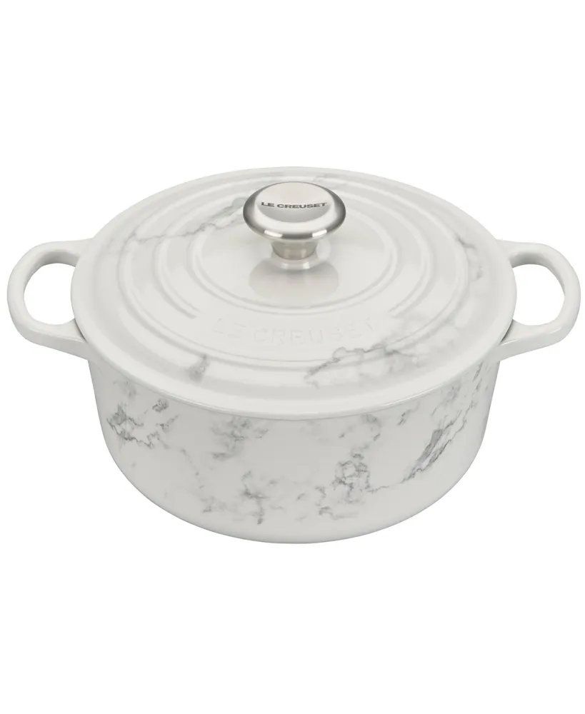 Le Creuset 4.5 Quart Cast Iron Round Dutch Oven with Marble Applique