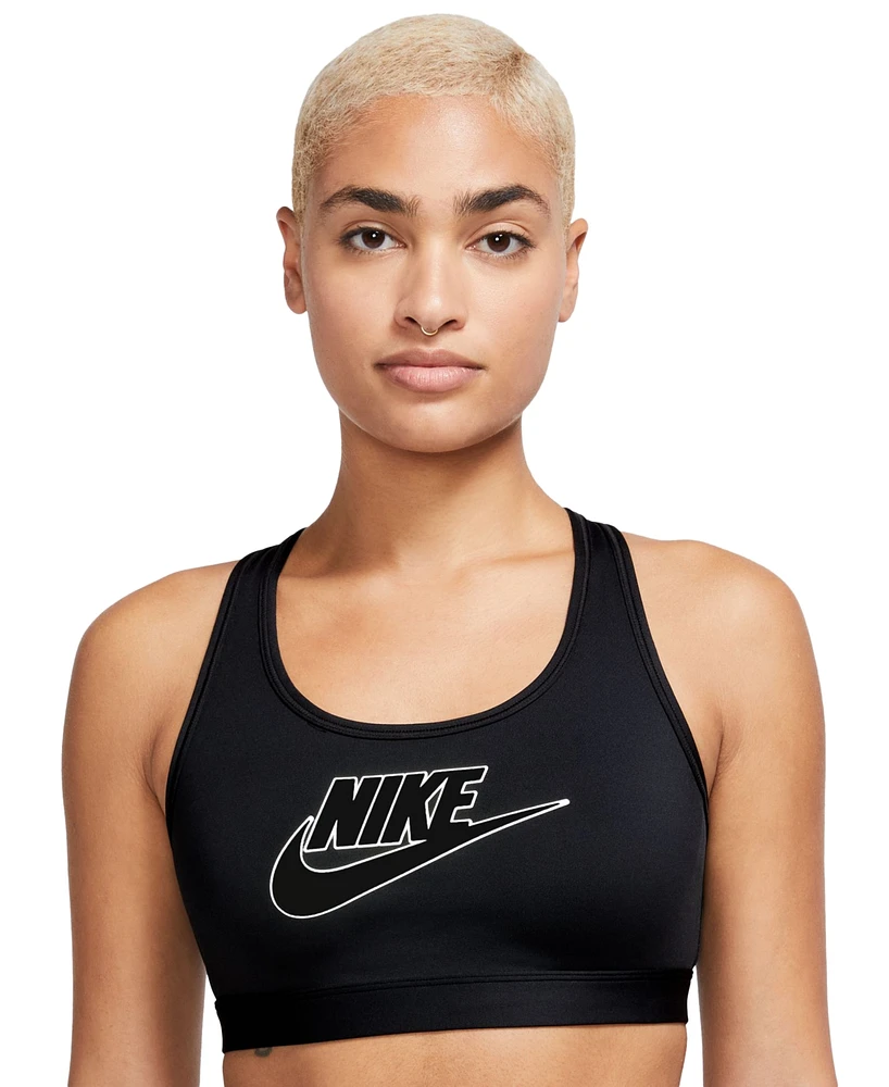 Nike Women's Swoosh Logo Medium-Support Padded Sport Bra