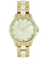 I.n.c. International Concepts Women's Marble & Gold-Tone Bracelet Watch 38mm, Created for Macy's