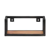 vidaXL Wall Shelves 2 pcs 15.7" Solid Acacia Wood