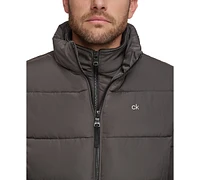 Calvin Klein Men's Puffer With Set Bib Detail, Created for Macy's