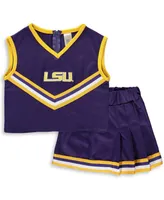 Big Girls Purple Lsu Tigers Two-Piece Cheer Set