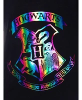 Harry Potter Girls Hogwarts Rainbow Hologram T-Shirt and Shorts Pajama Set