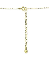 Giani Bernini Rainbow Cubic Zirconia Open Circle Pendant Necklace in 18k Gold-Plated Sterling Silver, 16" + 2" extender, Created for Macy's