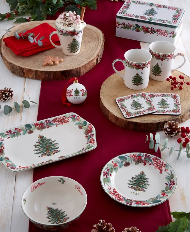 Spode Christmas Tree 2023 Annual 4pc Mug and Spoon Set