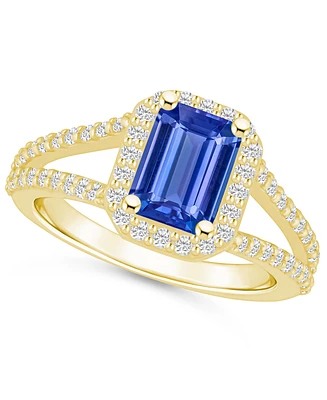 Macy's Tanzanite (1-5/8 Ct. t.w.) and Diamond (1/2 Halo Ring
