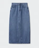 Mango Women's Denim Long Skirt