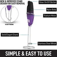 Milk Boss Powerful Milk Frother Handheld With Upgraded Holster Stand