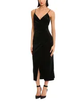 Donna Morgan Women's Rhinestone-Strap Midi Dress