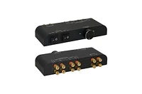 Xtrempro 2 Way Switch 1-in-2 Out Way Pair Stereo Speaker Selector with Volume Control Metal Non-Slip Box