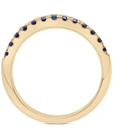 2-Pc. Set Lab-Grown Sapphire Stack Rings (5/8 ct. t.w.) in 14k Gold-Plated Sterling Silver