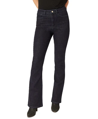 Adrienne Landau Women's High-Rise Boot-Cut Jeans