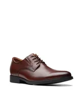 Clarks Men's Collection Whiddon Leather Plain Toe Lace Up Dress Oxfords