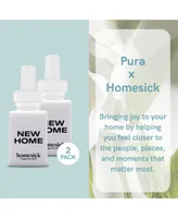 Pura Homesick - New Home - Home Scent Refill - Smart Home Air Diffuser Fragrance - Up to 120-Hours of Luxury Fragrance per Refill