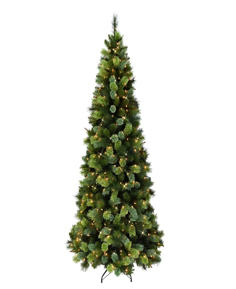 Puleo 6.5' Pre-Lit Slim Portland Artificial Fir Tree