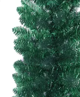 Puleo 6FT Pre-Lit Tinsel Artificial Tree