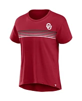 Women's Fanatics Crimson Oklahoma Sooners Tie Breaker T-shirt