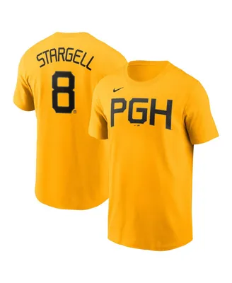 Men's Nike Willie Stargell Gold Pittsburgh Pirates 2023 City Connect Name and Number T-shirt