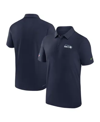 Men's Nike College Navy Seattle Seahawks Sideline Coaches Performance Polo Shirt