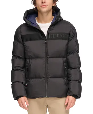 Tommy Hilfger Men's New Ghost Logo Print Puffer Jacket