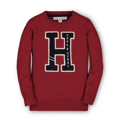 Hope & Henry Baby Boys Varsity Pullover Sweater