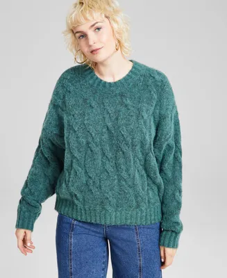 And Now This Women's Chunky Cable-Knit Sweater, Created for Macy's