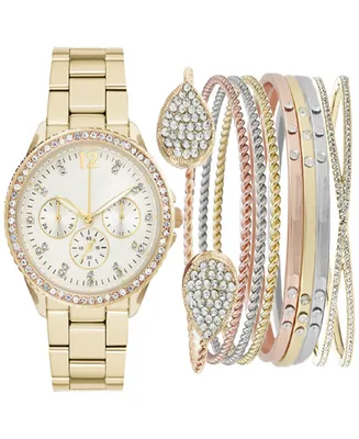 Jessica Carlyle Women's Bracelet Watch 34mm Gift Set