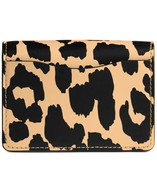 Wyn Leopard Printed Leather Small Wallet