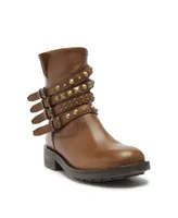 Schutz Women's Luizia Low Mid-Shaft Studded Moto Boots