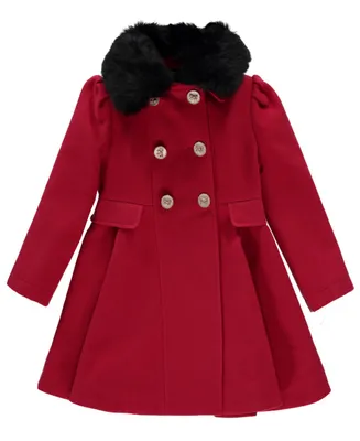 S Rothschild & Co Toddler and Little Girls Double Breasted Princess Coat